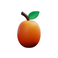 fruit 3d renderen icoon illustratie png