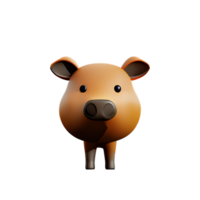 cow 3d rendering icon illustration png