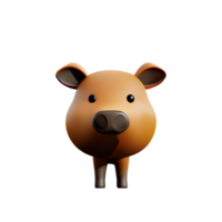 vache 3d le rendu icône illustration png