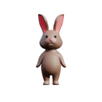 rabbit 3d icon illustration png