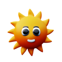 Sol 3d ilustração ícone png