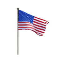 Amerikaans vlag 3d icoon illustratie png