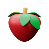 strawberry 3d breakfast icon png