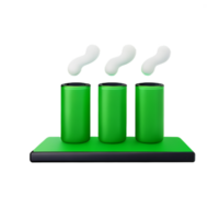 green business factory 3d green energy icon png