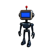robot 3d rendering icon illustration png