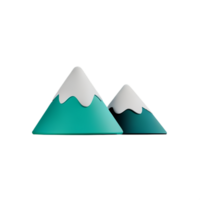 montagna 3d icona illustrazione png