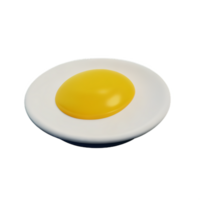 frito huevo 3d desayuno icono png