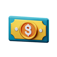 icono de ilustración 3d de dinero png