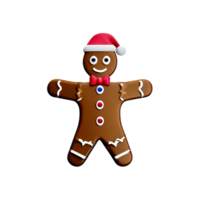 christmas 3d gingerbread icon illustration png