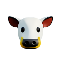 cow 3d rendering icon illustration png