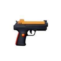 pistola 3d representación icono ilustración png