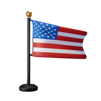 americano bandeira 3d ícone ilustração png