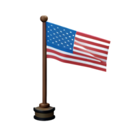 Amerikaans vlag 3d icoon illustratie png
