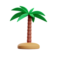 Palm tree 3d rendering icon illustration png