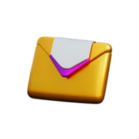 e-mail 3d renderen icoon illustratie png