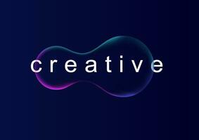 Gradient neon color sphere. Round holographic gradients. Glowing bright liquid gradient shape. Curved line for banner and flyer, social media. Vector twirl.