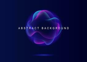 Gradient neon color sphere. Round holographic gradients. Glowing bright liquid gradient shape. Curved line for banner and flyer, social media. Vector twirl.