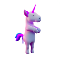 unicorno 3d interpretazione icona illustrazione png