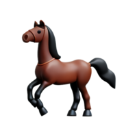 caballo 3d representación icono ilustración png