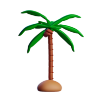 Palm tree 3d rendering icon illustration png