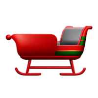 christmas 3d santa claus sleigh icon illustration png