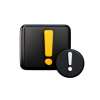 warning error 3d user interface icon png