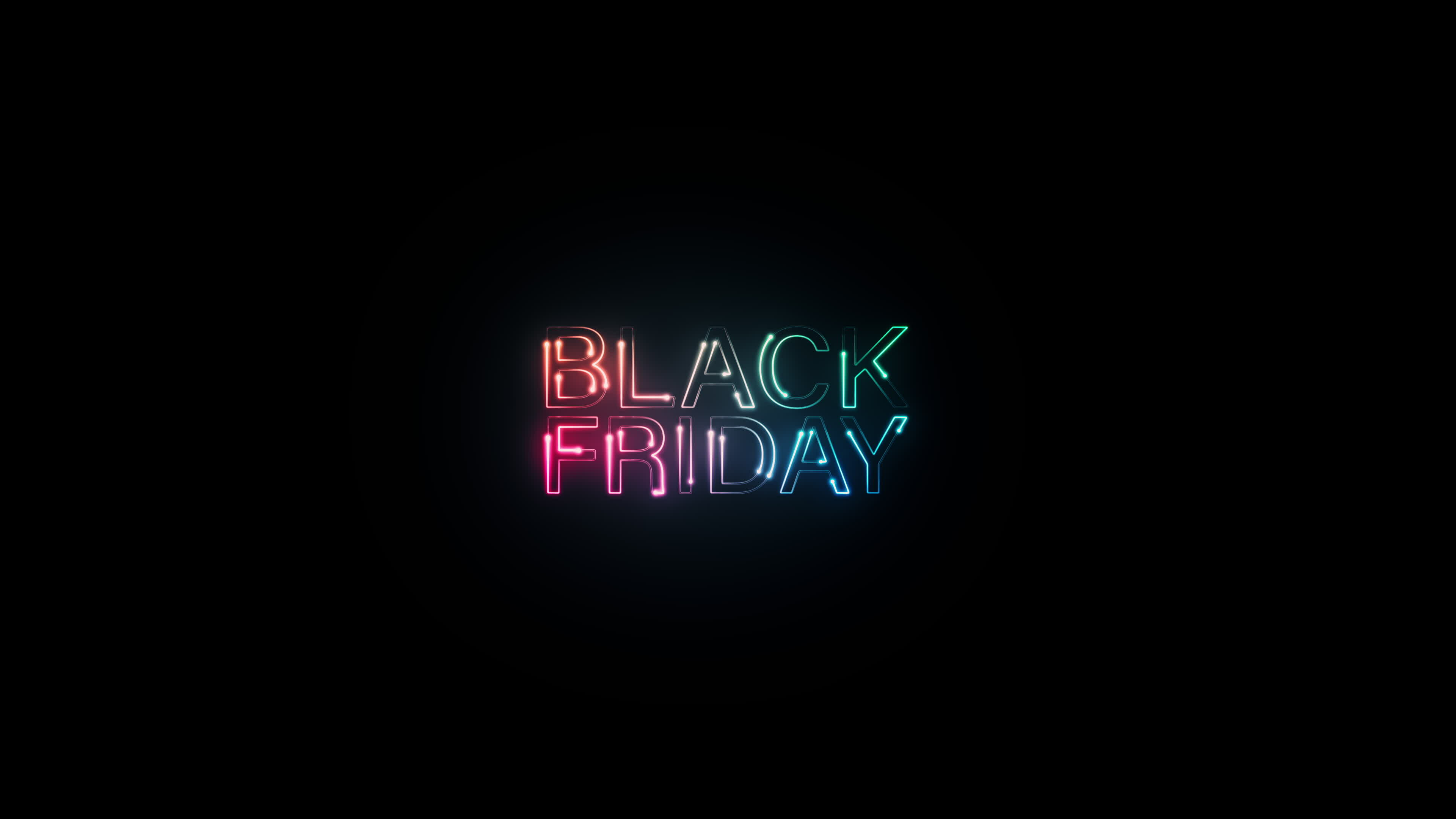 Black Friday glow colorful neon laser text animation 28207034 Stock