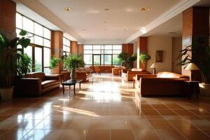 Hotel lobby with european style furniture profesional photograpy photo
