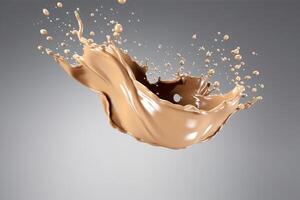 Liquid foundation splash ultra realistic profesional photograpy Ai Generated photo