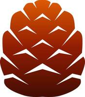 Autumn pinecone vector illustration. Conifer cone fall season icon from pine tree. Autumn graphic resource for autumn icon, sign, symbol or decoration. Pine cone with gradient for fall season design