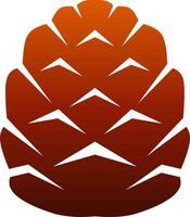 Autumn pinecone vector illustration. Conifer cone fall season icon from pine tree. Autumn graphic resource for autumn icon, sign, symbol or decoration. Pine cone with gradient for fall season design