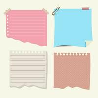 task planners, cute paper sticky notes, banners, to do list or memo message notepads paper sheets. Blank schedule. vector