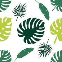 tropical hojas sin costura modelo. vector diseño