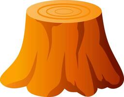 Autumn tree stump vector illustration. Stump fall season icon with gradient color. Autumn graphic resource for icon, sign, symbol or decoration. Stump from the fallen tree in the fall season