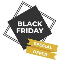 Black Friday label. Vector icon