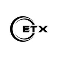 etx logo diseño, inspiración para un único identidad. moderno elegancia y creativo diseño. filigrana tu éxito con el sorprendentes esta logo. vector