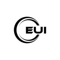 EUI Logo Design, Inspiration for a Unique Identity. Modern Elegance and Creative Design. Watermark Your Success with the Striking this Logo. vector