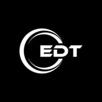 EDT Logo Design, Inspiration for a Unique Identity. Modern Elegance and Creative Design. Watermark Your Success with the Striking this Logo. vector