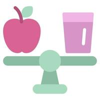 equilibrado dieta icono ilustración vector