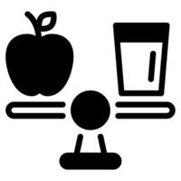 equilibrado dieta icono ilustración vector