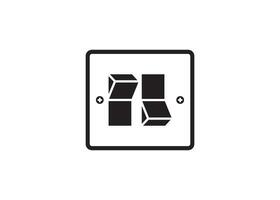 light switch icon design vector isolated