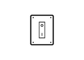 light switch icon design vector isolated