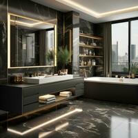 Interior Design of a spacious Modern Luxury Bathroom photo