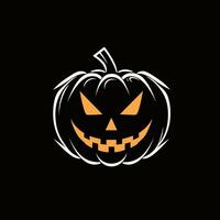 Halloween pumpkin for Happy Halloween holiday. Orange pumpkin with smile design for the holiday Halloween. vector