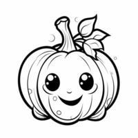 Víspera de Todos los Santos calabaza para contento Víspera de Todos los Santos día festivo. naranja calabaza con sonrisa diseño para el fiesta Víspera de Todos los Santos. vector