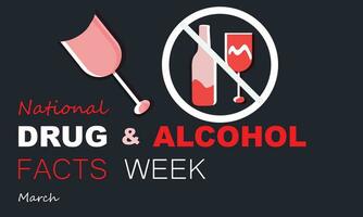 National drug and alcohol facts week. background, banner, card, poster, template. Vector illustration.