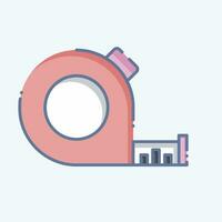 Icon Tape Measure. related to Building Material symbol. doodle style. simple design editable. simple illustration vector