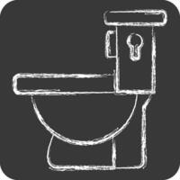 Icon Toilet. related to Building Material symbol. chalk Style. simple design editable. simple illustration vector