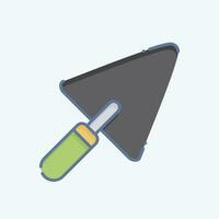 Icon Trowel 2. related to Building Material symbol. doodle style. simple design editable. simple illustration vector