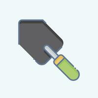 Icon Trowel. related to Building Material symbol. doodle style. simple design editable. simple illustration vector